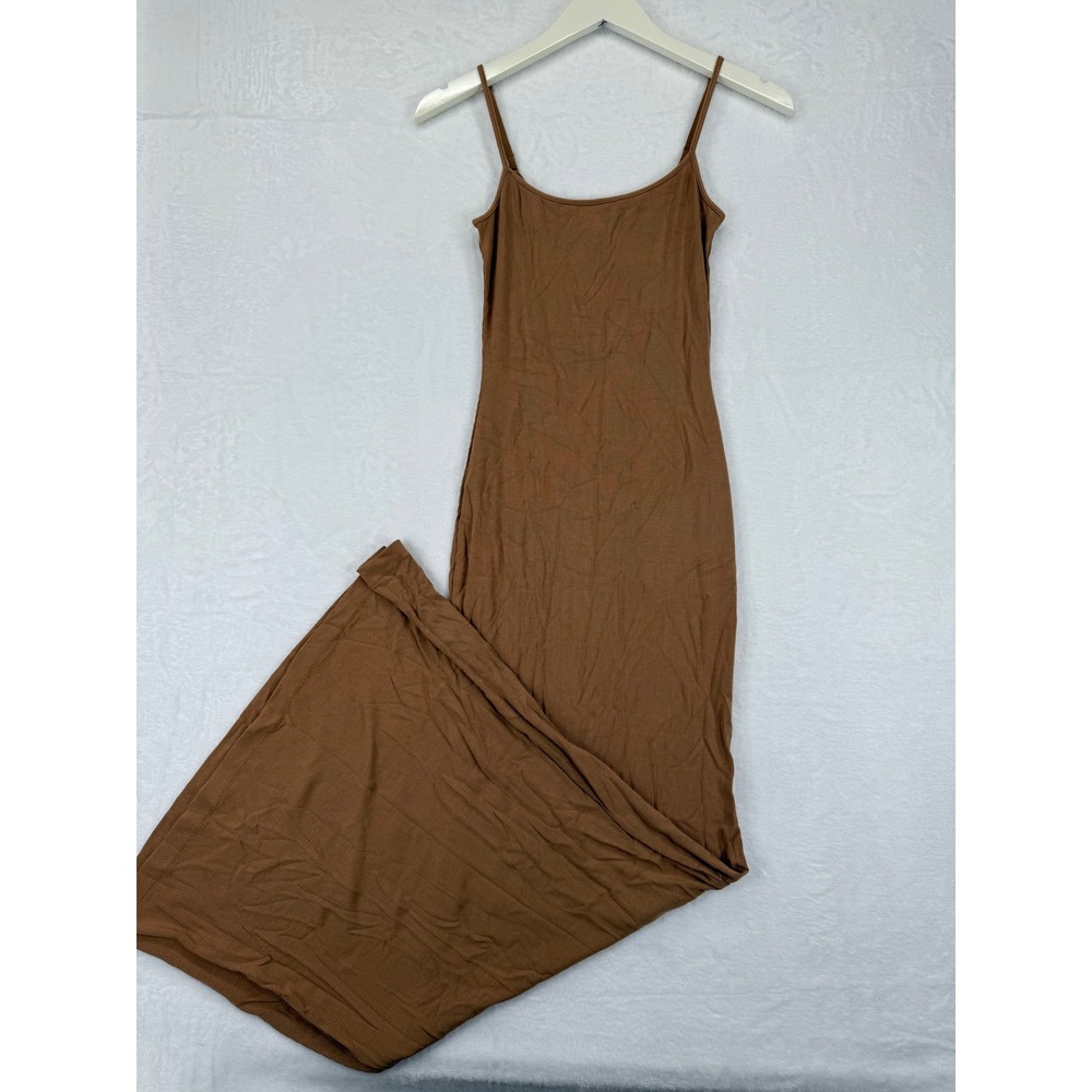 SKIMS Maxi Slip Dress in Brown